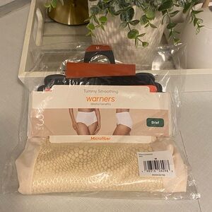 Warner's Women's Blissful Benefits microfiber panties, pack of 3. - Size M